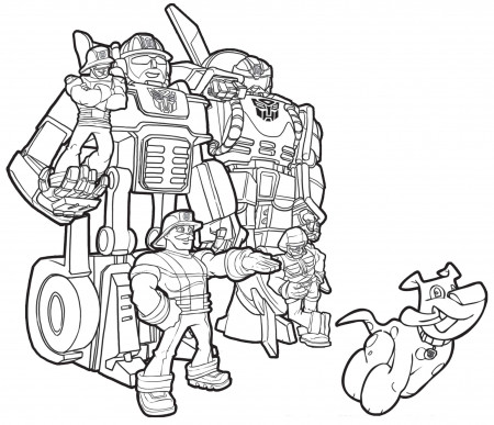 Transformers Rescue Bots Coloring Pages Sketch Coloring Page