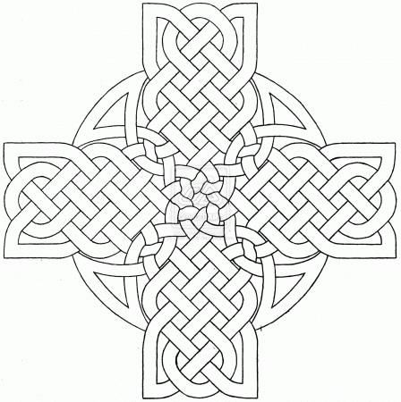 Celtic Cross Coloring Pages - Coloring Stylizr