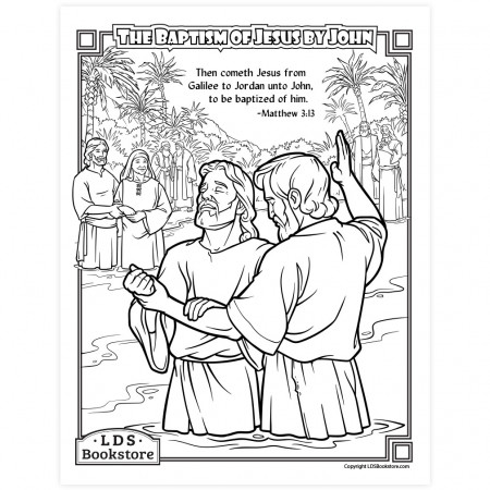 Jesus Christ is Baptized Coloring Page - Printable