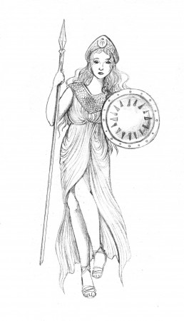 Athena Goddess Drawings Easy