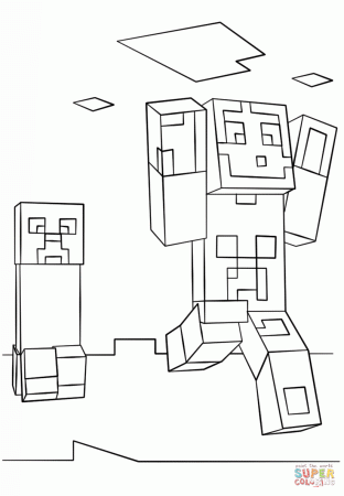 Coloring Pages : Outstanding Minecraft Steve Coloring Pages ...