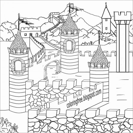 Castle Clash Of Clans Coloring Page - ColoringBay