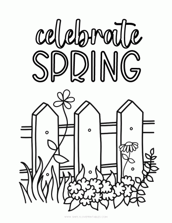 38 Spring Coloring Printable Pages | Simply Love Printables