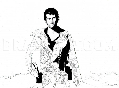 How to Draw Mad Max, Mad Max, Coloring Page, Trace Drawing