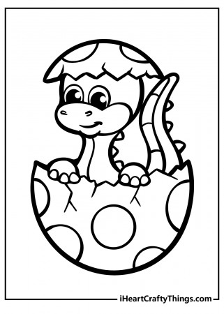 Printable Baby Dinosaur Coloring Pages (Updated 2023)