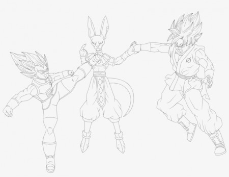 Lord Beerus Coloring Pages 5 By Jerry - Line Art - 1050x761 PNG Download -  PNGkit