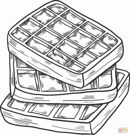 Waffles coloring page | Free Printable Coloring Pages