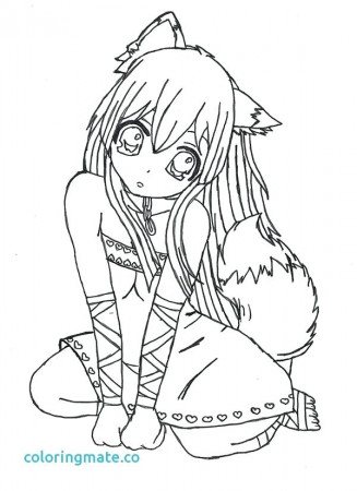 Anime Wolf Girl Coloring Pages at GetDrawings | Free download