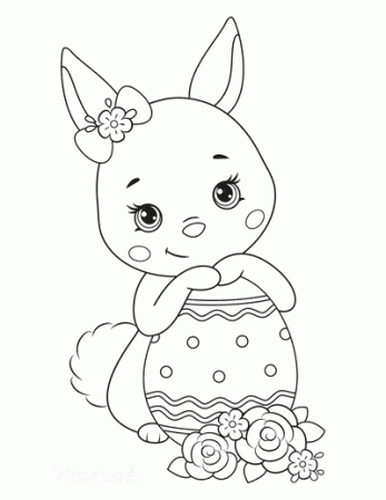 42 Easter Bunny Coloring Pages for Kids & Adults | Free Printables