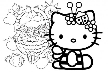 Hello Kitty Easter Coloring Pages (17 Pictures) - Colorine.net | 10758