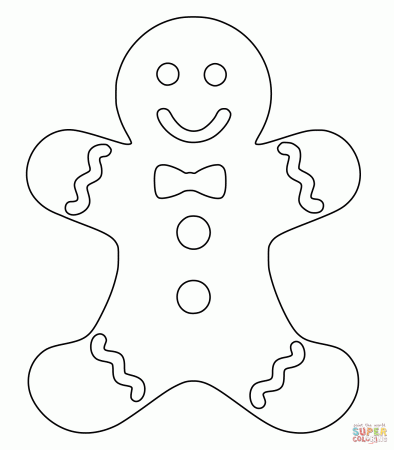 Christmas Gingerbread Man coloring page | Free Printable Coloring ...