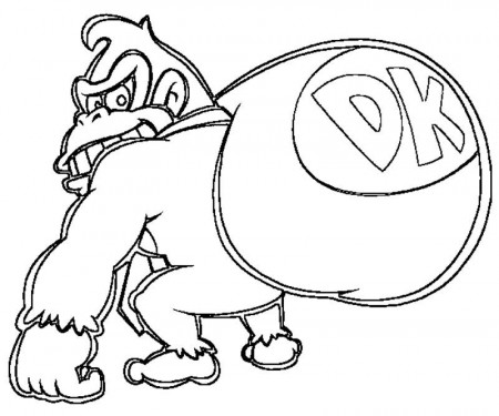7 Pics of Donkey Kong Coloring Pages - Donkey Kong Coloring Pages ...