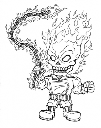Ghost Rider Coloring Page