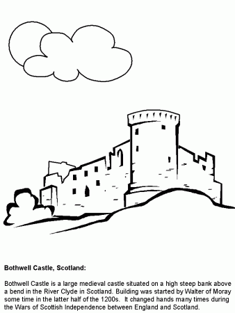 Bothwell Castle Scotland Outline