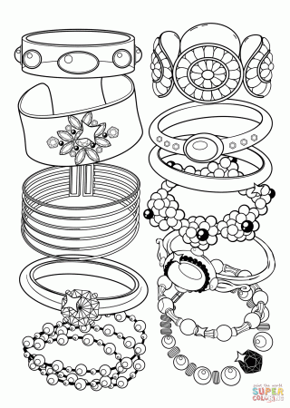 Bracelets coloring page | Free Printable Coloring Pages