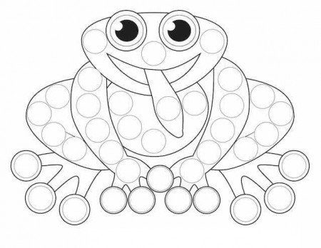 Frog Dot Marker Coloring Page - Free Printable Coloring Pages for Kids