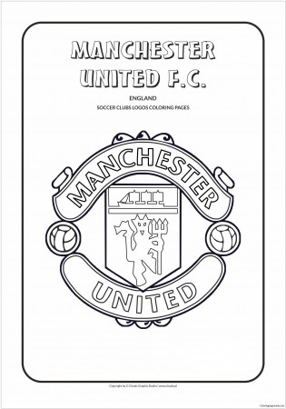 Manchester United F.C Coloring Pages - England Premier League Team Logos Coloring  Pages - Coloring Pages For Kids And Adults