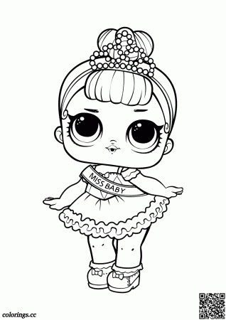 Coloring for girls L.O.L. Surprise! - Miss Baby coloring pages, LOL dolls coloring  pages - Colorings.cc