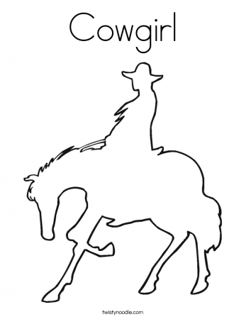 Cowgirl Coloring Page - Twisty Noodle