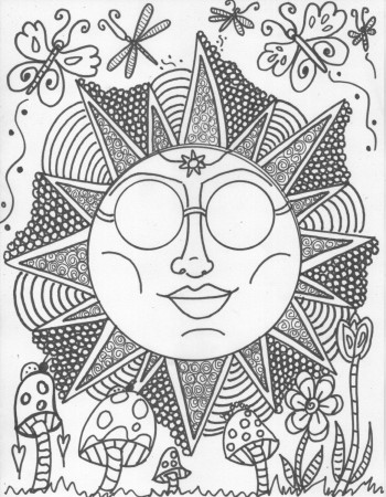 Cartoon Hippie Coloring Pages - Coloring Pages For All Ages