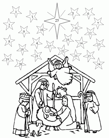 Advent Coloring Page - Coloring Pages for Kids and for Adults