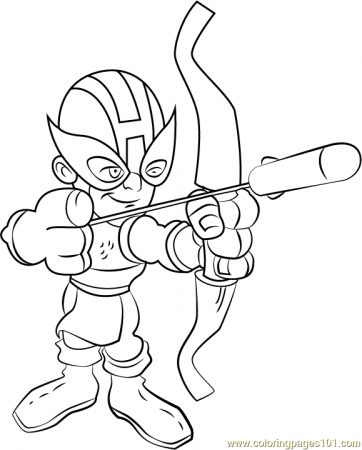 Hawkeye Coloring Page - Free The Super Hero Squad Show Coloring ...