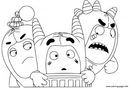 Cute Oddbods Coloring Pages Printable