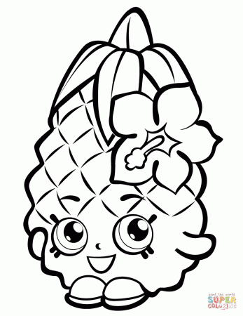 Pineapple Crush Shopkin coloring page | Free Printable Coloring Pages