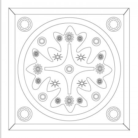 Classic 12 Square Coloring Pages Printable For Free