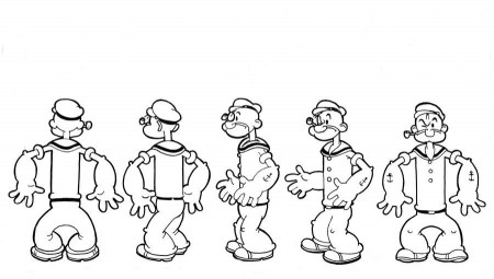 POPEYE COLORING PAGES PRINT | Learn To Coloring