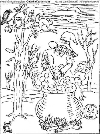 Detailed Halloween Coloring Pages – Halloween Arts