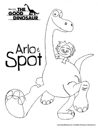 The Good Dinosaur coloring pages--Arlo and Spot #Disney #coloring ...