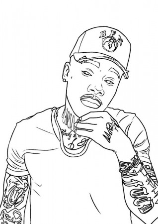 DaBaby coloring page