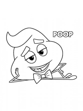 Kids-n-fun.com | Coloring page Emoji Movie poop emoji movie