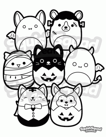 Squishmallow Halloween Coloring Page Printable Squishmallow - Etsy
