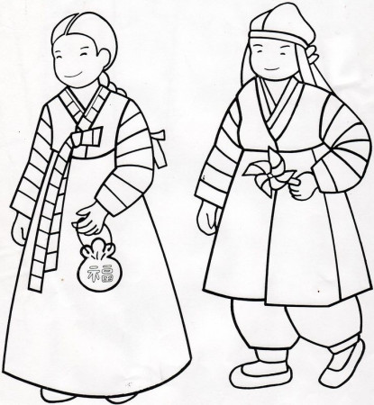 Korean coloring pages