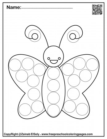 Set of Spring Dot Marker Free coloring pages