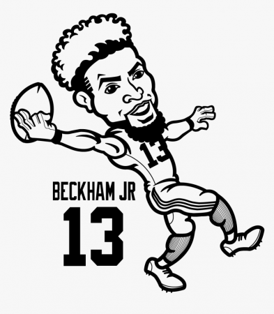 Odell Beckham Jr Coloring Sheets 5 By Michael - Odell Beckham Coloring  Sheets, HD Png Download - kindpng