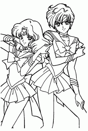 sailor moon coloring pages uranus and neptune Coloring4free -  Coloring4Free.com