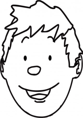 nice Boy Face Outline Coloring Page | Face outline, Dog coloring page, Coloring  pages