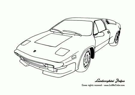 Lamborghini Jalpa coloring page | LetMeColor