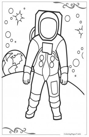 Astronauts Free Coloring Pages for Kids