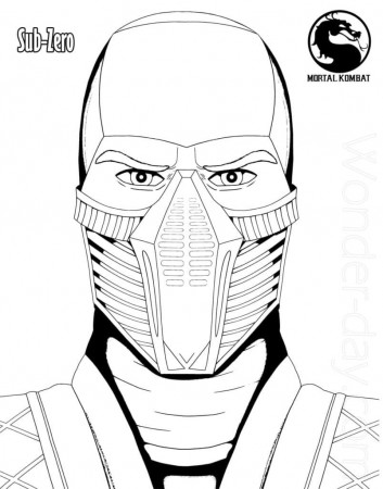Mortal Kombat Sub-Zero 4 Coloring Page - Free Printable Coloring Pages for  Kids