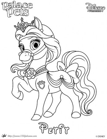 Free Coloring Page featuring Petit from Disney's Princess Palace Pets –  SKGaleana
