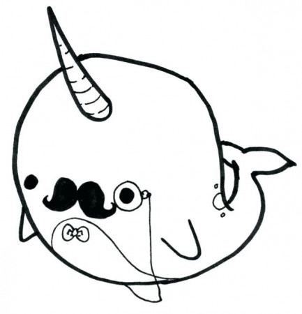 ccbc-events: Kawaii Cute Narwhal Coloring Page