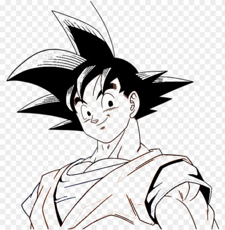 clip art royalty free stock lineart by mjicarly on - dragon ball coloring  pages goku PNG image with transparent background | TOPpng