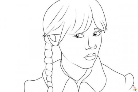 Wednesday Addams coloring pages for kids - GBcolorare