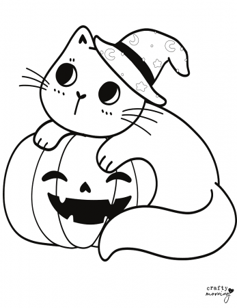 Halloween Cat Coloring Pages (Free Printables) - Crafty Morning