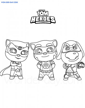 Talking Tom Heroes Coloring Pages - Print for Free