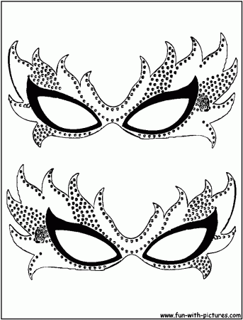 Carnival Mask Coloring Page - High Quality Coloring Pages